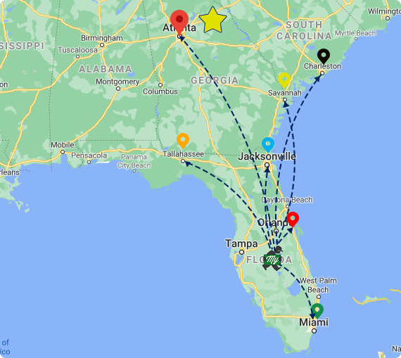 Mudança da Florida para o Brasil - +1 (833)781-5400